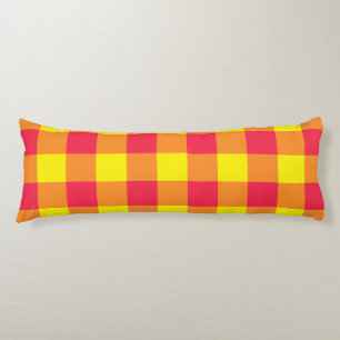 Coussins Longs Motif rouge orange jaune panier