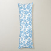 Coussins Longs Motif sans couture blanc et bleu (Dos (Vertical))