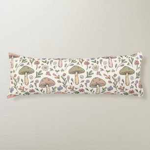 Coussins Longs Motif sans couture de champignons fongiques d'esth
