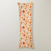 Coussins Longs Motif sans couture de feuilles d'automne chaudes (Devant (Vertical))