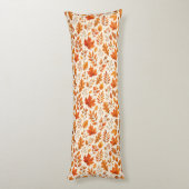 Coussins Longs Motif sans couture de feuilles d'automne chaudes (Dos (Vertical))