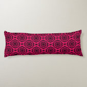 Coussins Longs Motif sans couture de fleur noire de framboise (Dos)