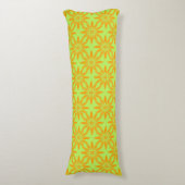 Coussins Longs Motif sans couture de fleurs vertes orange (Devant (Vertical))