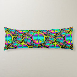 Coussins Longs Motif sans couture de PAIX colorée + vos idées
