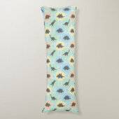 Coussins Longs Motif sans couture de silhouette de dinosaure préh (Devant (Vertical))