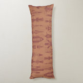 Coussins Longs Motif sans couture en polyester brossé (Dos (Vertical))