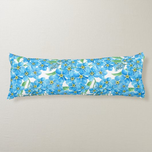 Coussins Longs Motif sans couture Myosotis (Devant)