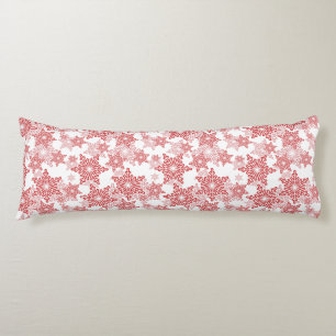 Coussins Longs Motif sans couture rouge et blanc