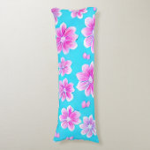 Coussins Longs Motif simple bleu et rose (Devant (Vertical))
