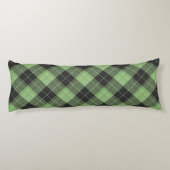 Coussins Longs Motif simple tartan en vert clair (Dos)