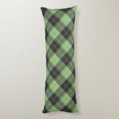 Coussins Longs Motif simple tartan en vert clair (Dos (Vertical))