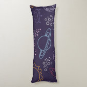 Coussins Longs Motif spatial (Dos (Vertical))