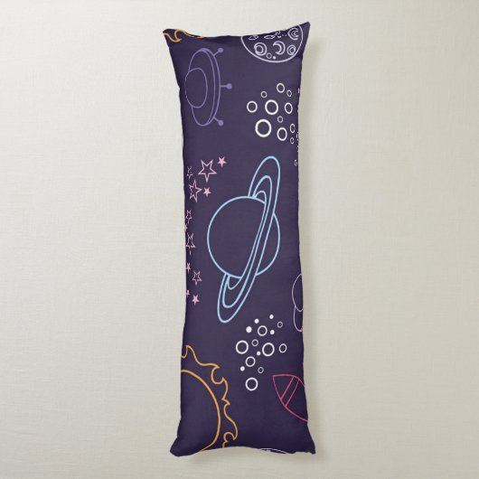 Coussins Longs Motif spatial (Dos (Vertical))