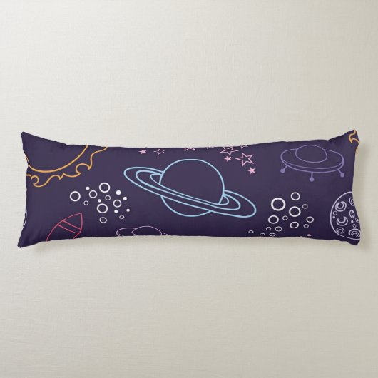 Coussins Longs Motif spatial (Devant)