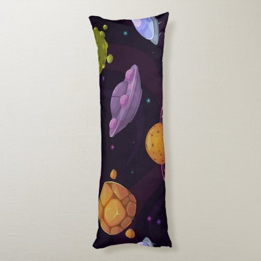 Coussins Longs Motif spatial (Dos (Vertical))