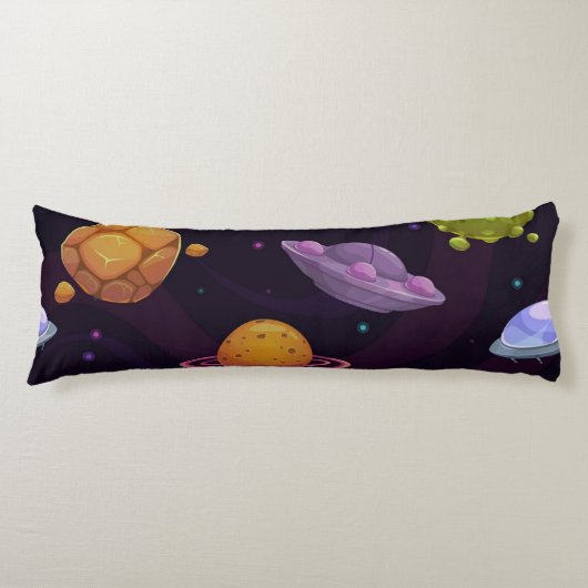 Coussins Longs Motif spatial (Devant)