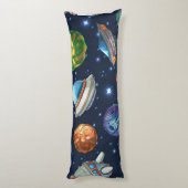 Coussins Longs Motif spatial (Dos (Vertical))