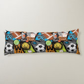 Coussins Longs Motif Sportif Avec Ballons (Dos)