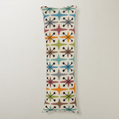 Coussins Longs Motif Starburst moderne du milieu du siècle (Devant (Vertical))