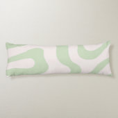 Coussins Longs Motif Super à bande verte Sage Green (Dos)