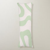 Coussins Longs Motif Super à bande verte Sage Green (Devant (Vertical))