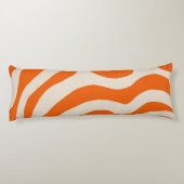 Coussins Longs Motif Super de flux de flux de liquide orange Y2K (Dos)