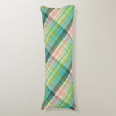 Coussins Longs Motif Tartan Vert Tan Moderne Tan Plaid. (Devant (Vertical))