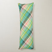 Coussins Longs Motif Tartan Vert Tan Moderne Tan Plaid. (Dos (Vertical))