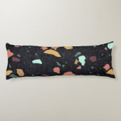 Coussins Longs Motif Terrazzo Noir (Dos)