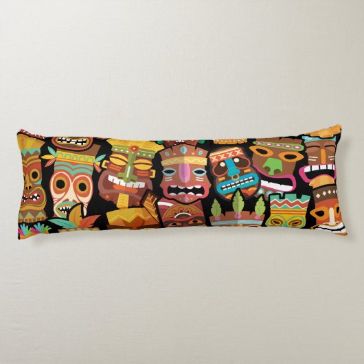 Coussins Longs Motif Tiki (Dos)