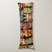 Coussins Longs Motif Tiki (Devant (Vertical))