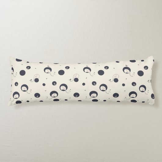 Coussins Longs Motif timide d'éléphant (Devant)