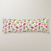 Coussins Longs motif tiré par la main de fruits (Dos)