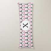 Coussins Longs Motif Tour Eiffel rose chic (Devant (Vertical))