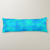Coussins Longs Motif Tourbillons Bleu Turquoise (Dos)