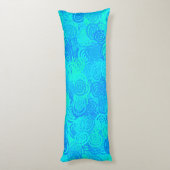 Coussins Longs Motif Tourbillons Bleu Turquoise (Dos (Vertical))