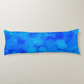 Coussins Longs Motif Tourbillons Bleus (Dos)