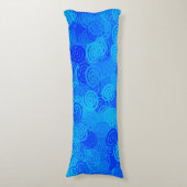 Coussins Longs Motif Tourbillons Bleus (Devant (Vertical))
