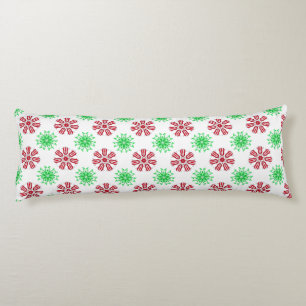 Coussins Longs Motif transparent rouge et vert