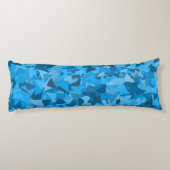 Coussins Longs Motif Triangle Bleu (Dos)