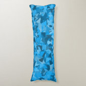 Coussins Longs Motif Triangle Bleu (Devant (Vertical))