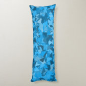 Coussins Longs Motif Triangle Bleu (Dos (Vertical))