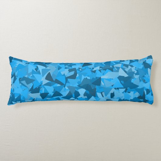 Coussins Longs Motif Triangle Bleu (Devant)