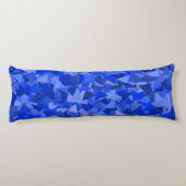 Coussins Longs Motif Triangle Bleu (Dos)