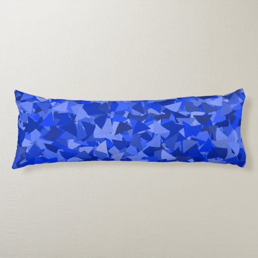 Coussins Longs Motif Triangle Bleu (Devant)