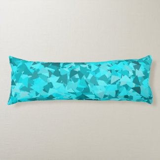 Coussins Longs Motif Triangle Bleu Sarcelle