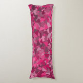 Coussins Longs Motif Triangle Gris Rose (Devant (Vertical))