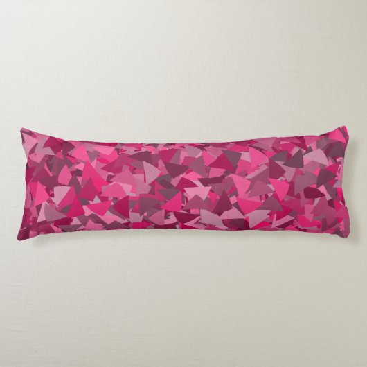 Coussins Longs Motif Triangle Gris Rose (Devant)