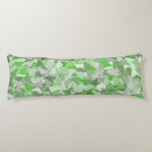 Coussins Longs Motif Triangle Gris Vert (Dos)
