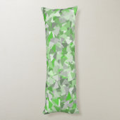 Coussins Longs Motif Triangle Gris Vert (Dos (Vertical))